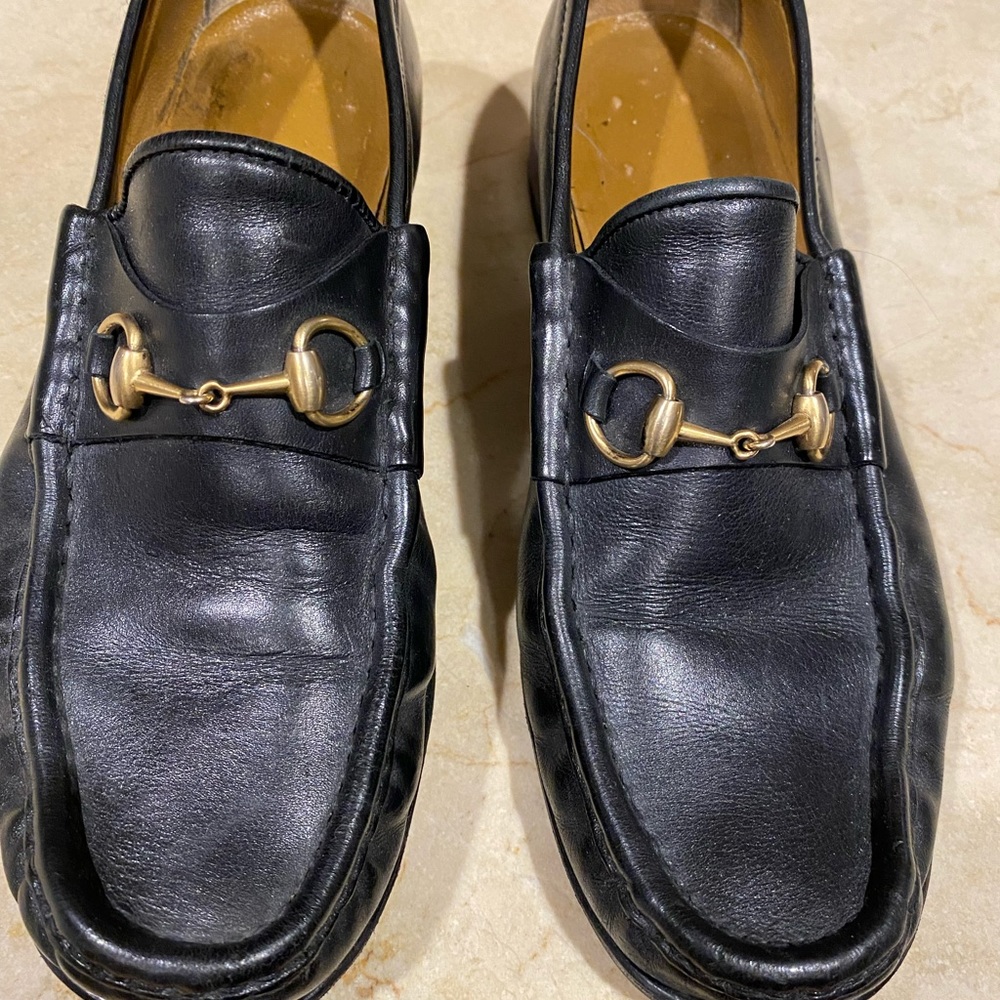 COPY - Authentic Gucci Loafers - good used condition 7.5 8 Black leather